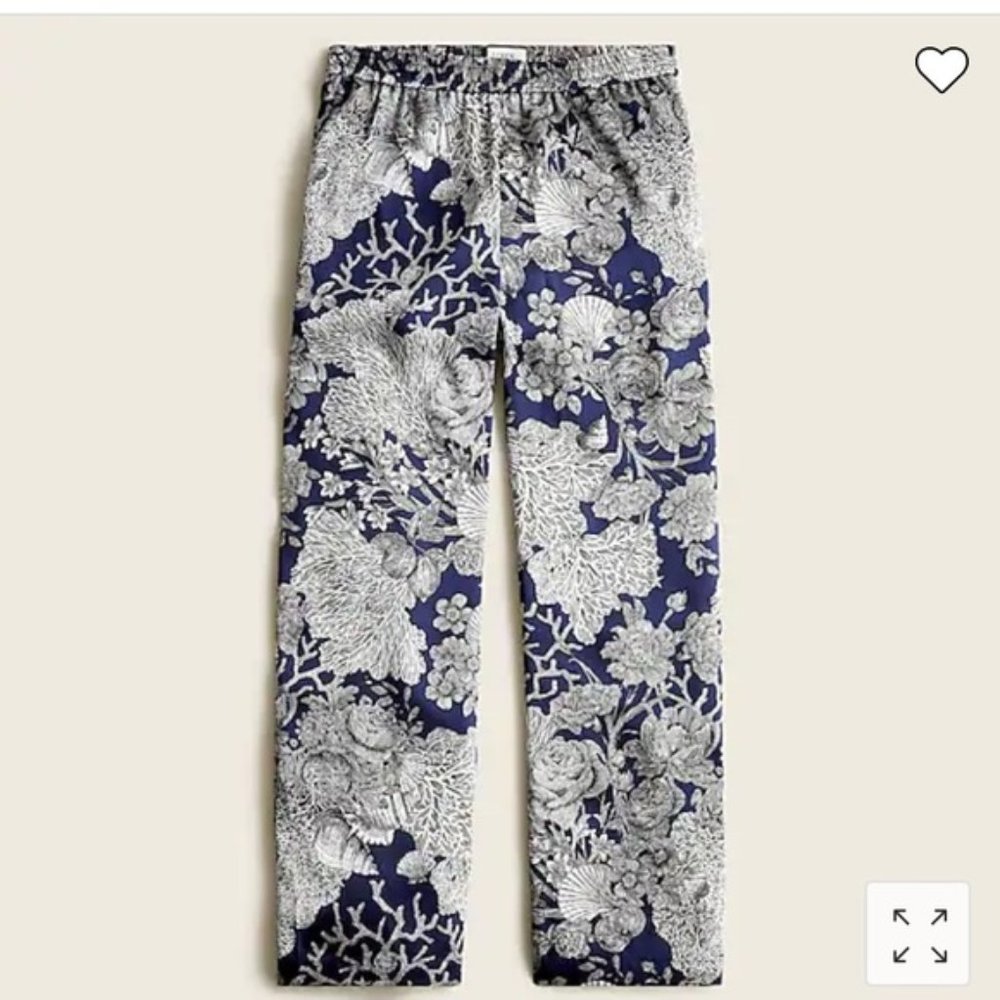J. Crew Pull-on cropped pant in Ratti® seashell print sz 6